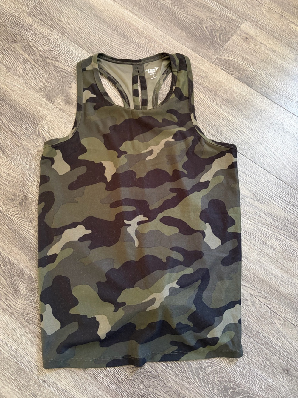 Old Navy Olive Camo Racerback Tank Top